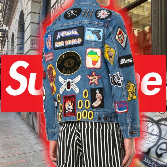 🚨GRaiL ALeRt🚨2018 SuPReMe PaTcHeS 🚸 DeNiM TRuCKeR JaCKet 🧥 - Picture 3 of 6
